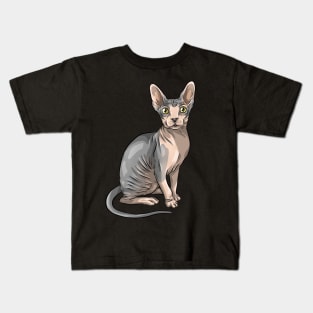 Cute Sphynx Cat Kids T-Shirt